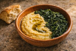 Saubohnenpüree mit wilder Zichorie