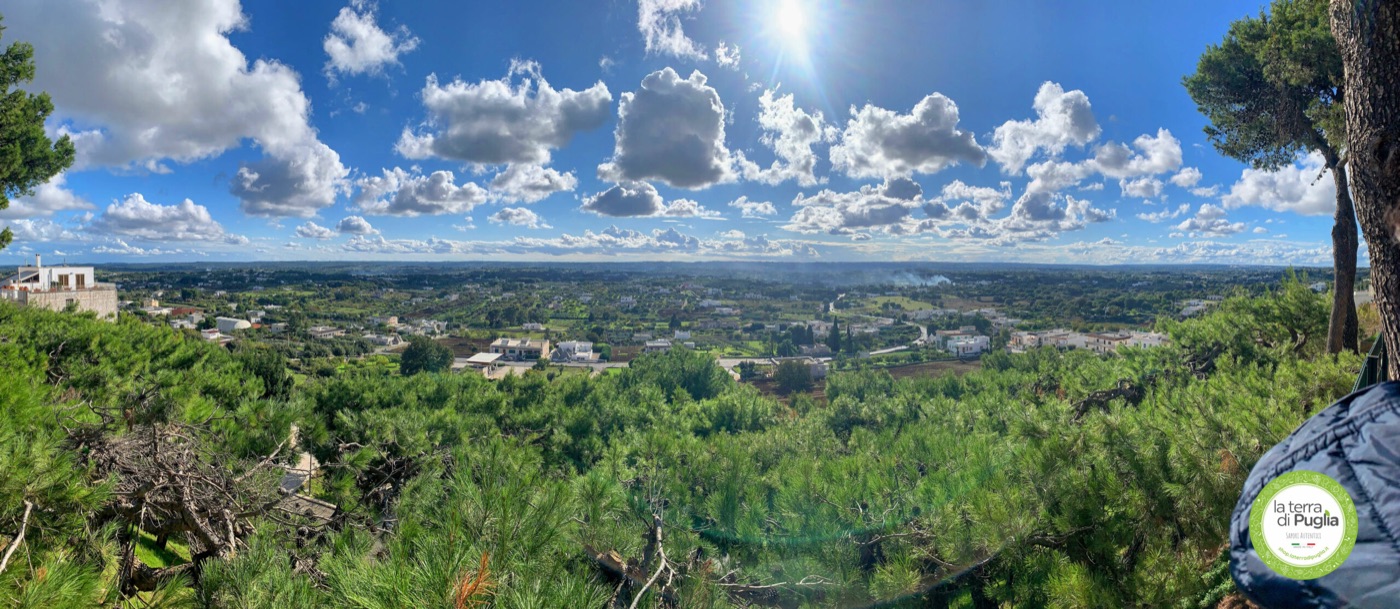 Martina Franca von Cisternino aus gesehen, über das Valle d'Itria hinweg